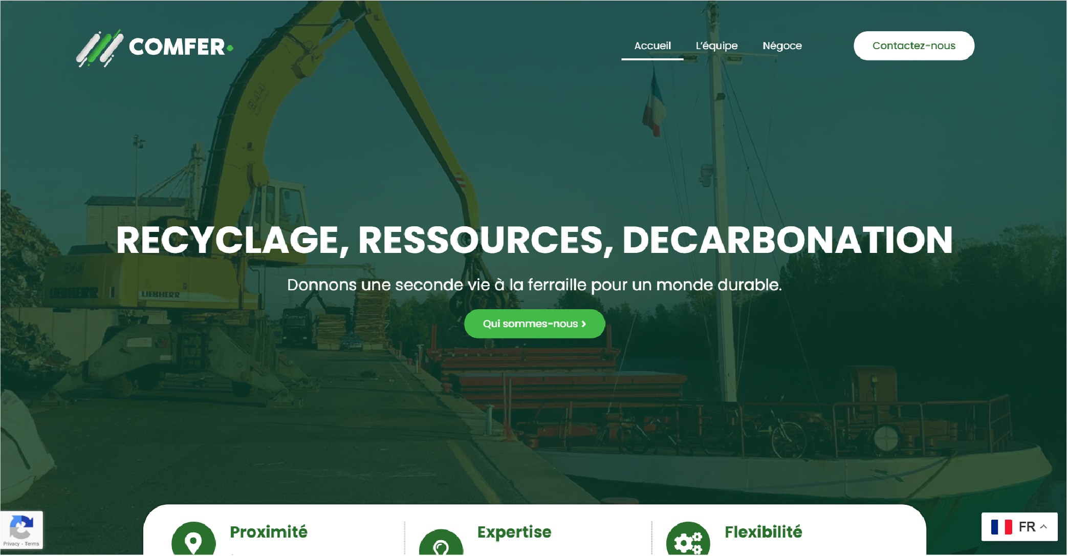 Projet Comfer — site vitrine local